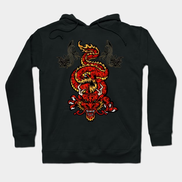 Awesome angry asian dragon Hoodie by Nicky2342